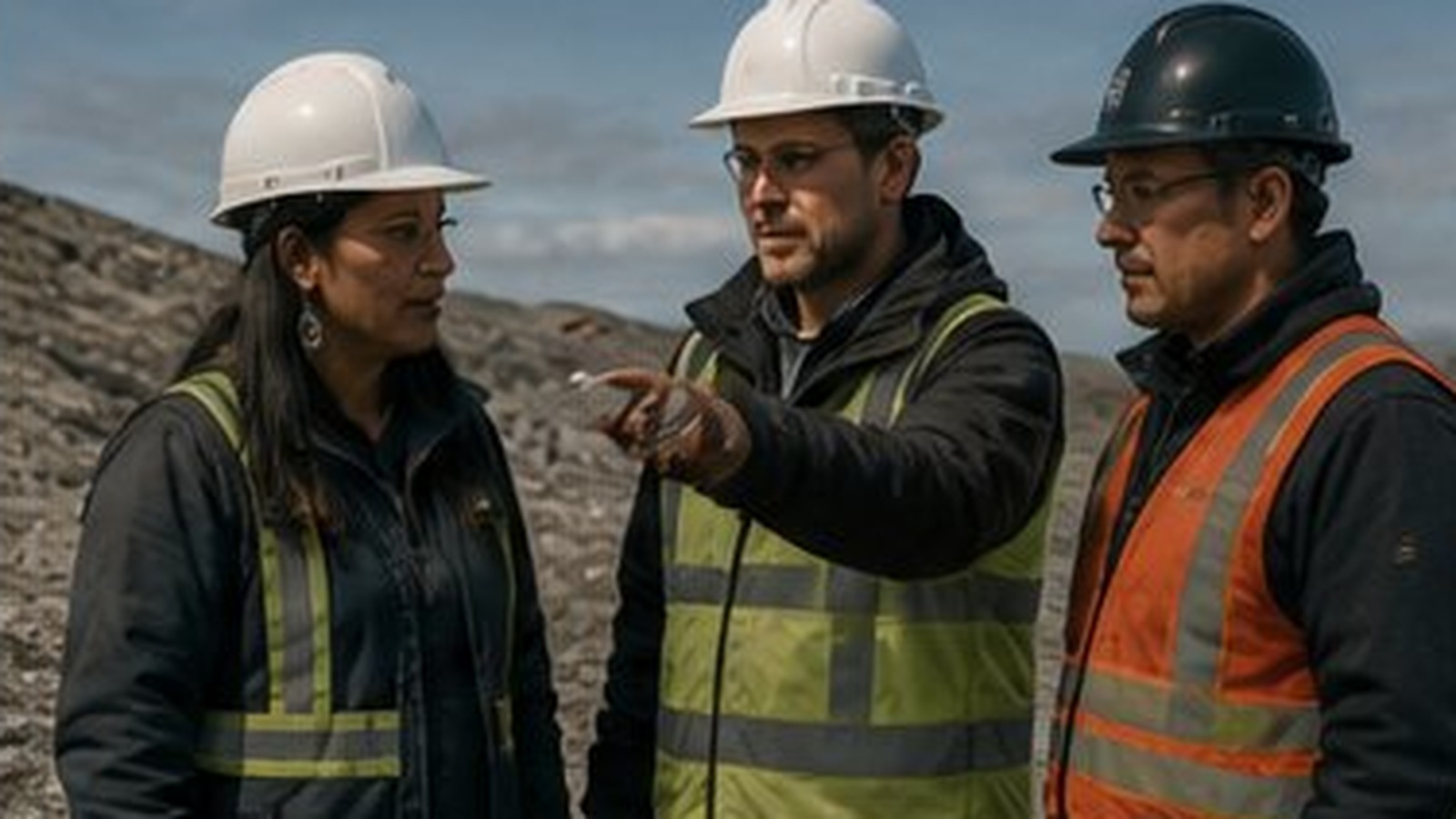 Project team on site in northern environment